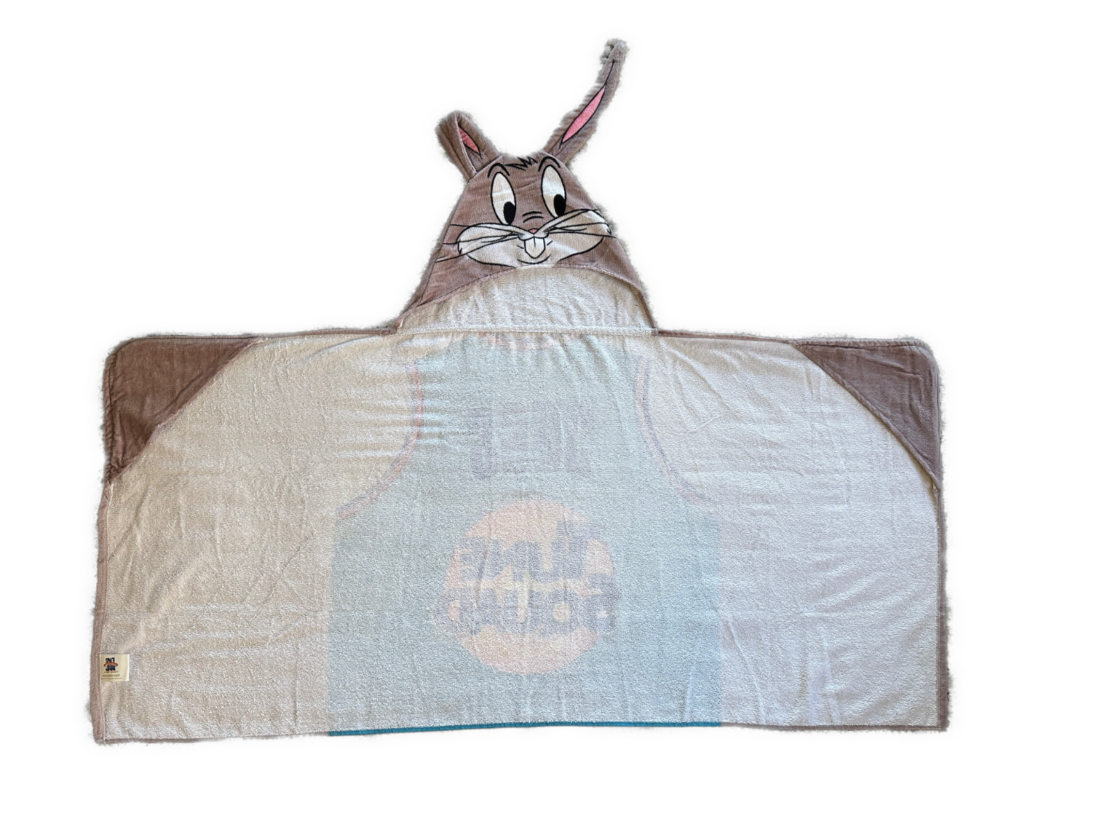 Bugs Bunny HOODED TOWEL Kids Bath & Beach Soft Cotton  Space Jam  Wrap 24" x 50"