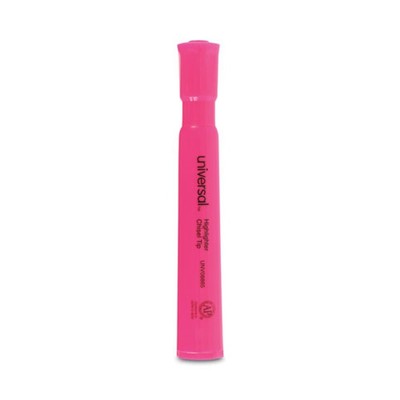 Universal 8865 Fluorescent Ink Chisel Tip, Desk Highlighters - Pink (1 DZ) New
