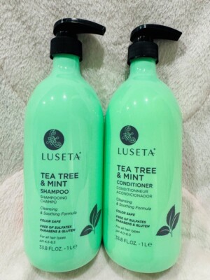 LUSETA Tea Tree & Mint - Shampoo & Conditioner Set for All Hair Types