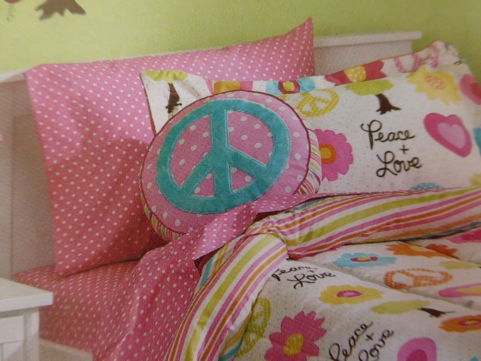 Juego completo de edredón, fundas y sábanas Circo Peace Girl Collection 7 piezas nuevo en paquete Foto 4 de 4