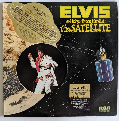 Elvis Presley Aloha From Hawaii Via Satellite w/ Saturn & Quadradisc Stickers