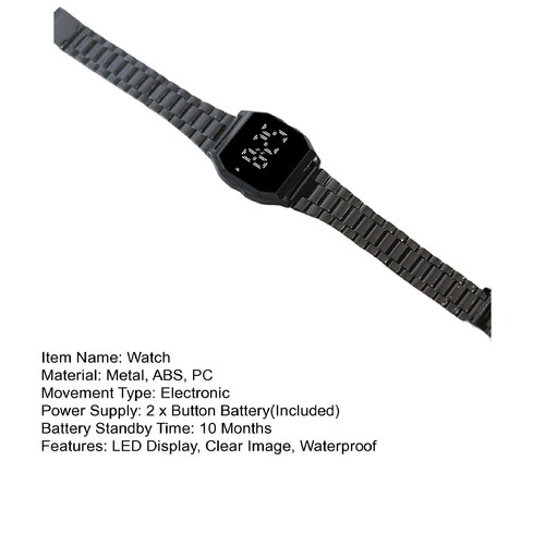 Digital Watch Waterproof Decorative Watches Electronic Wrist Band Clock Vintage - Zdjęcie 8 z 13