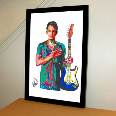 John Mayer Gultar Singer Blues Rock Music Poster Print Wall Art 11x17 