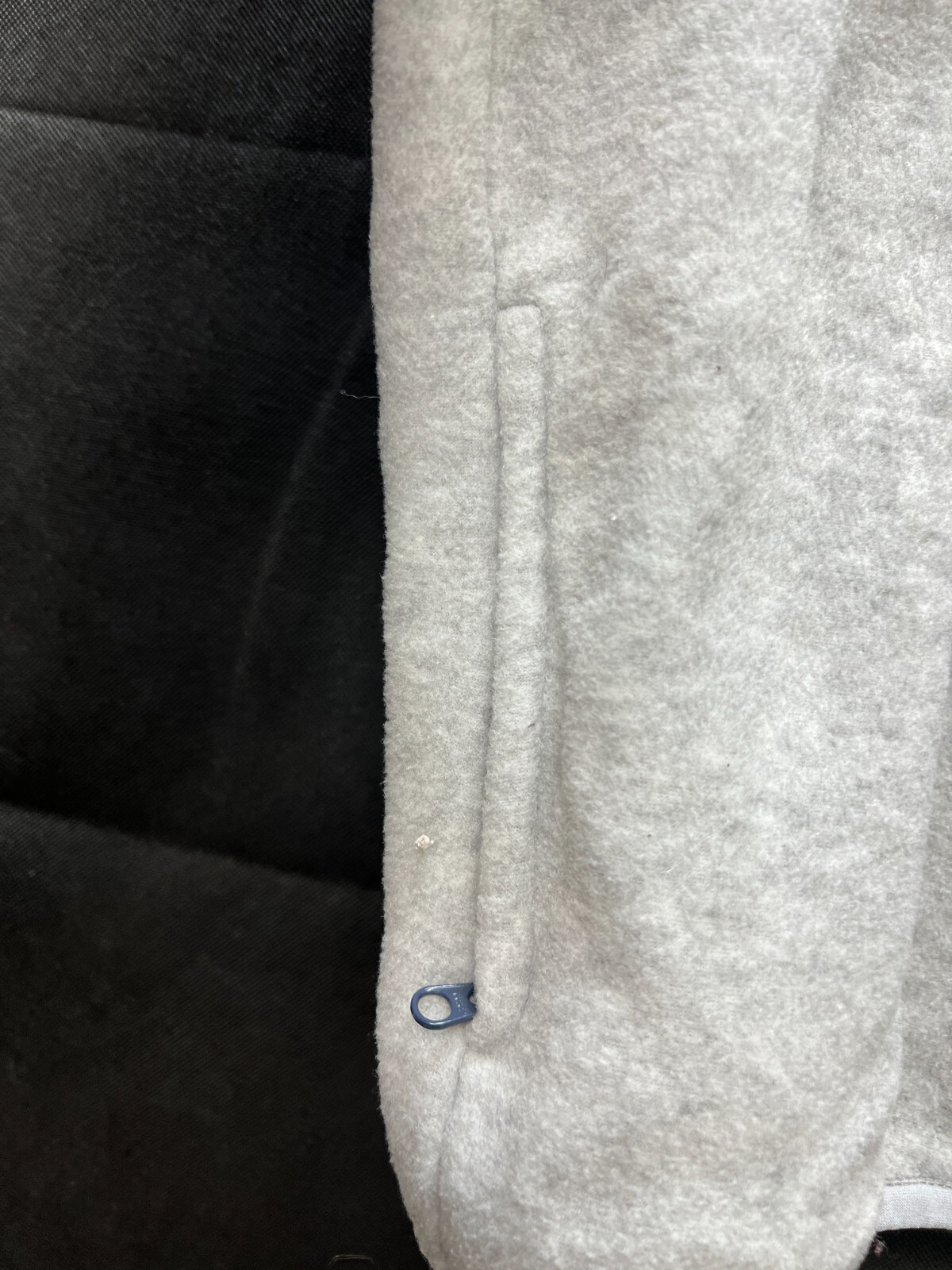 Port Authority Jacket Coat Adult Mens Large Gray Fleece 1/3 Zip