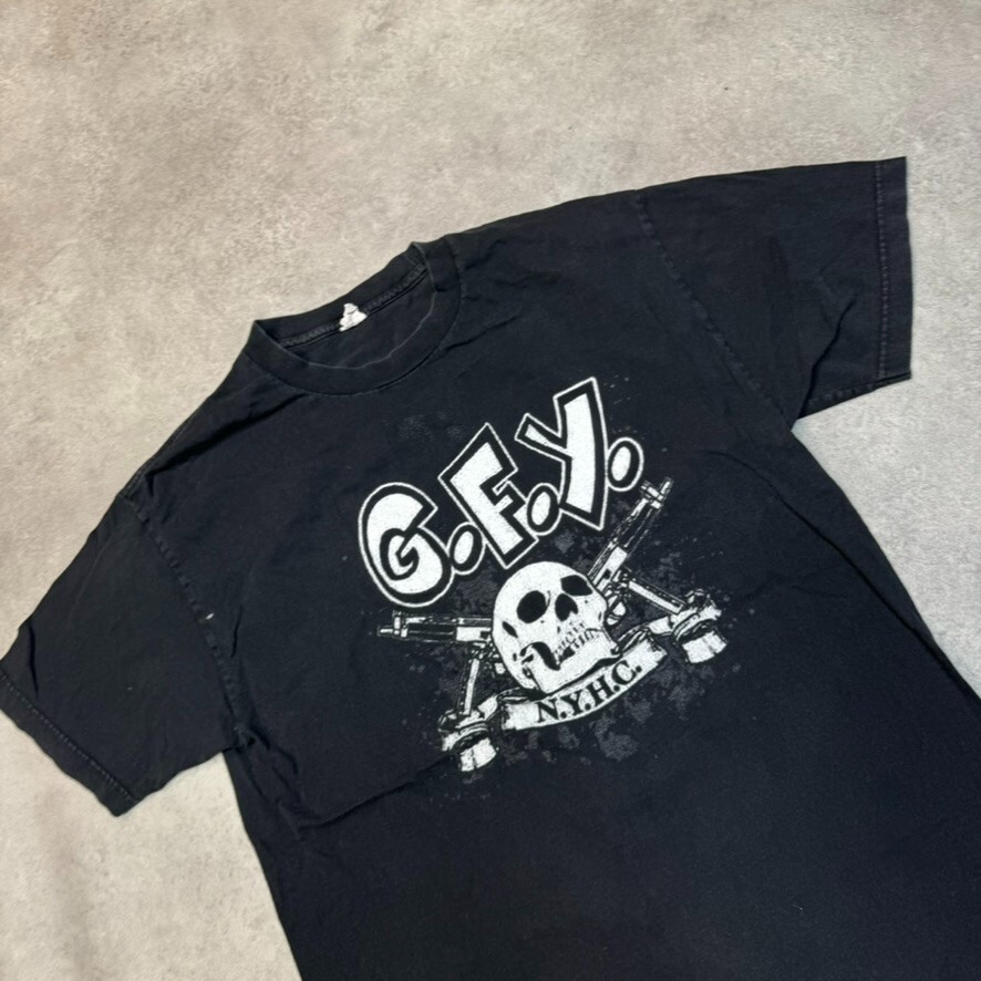 GFY T-Shirt Mens Large Guns Club NYHC Graphic Short Sleeve Tee Black image 3