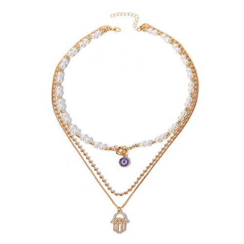 Metal Clavicle Chain Rhinestone Long Tassel Choker Pendant Necklace Jewelry - Picture 6 of 8