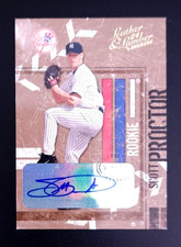 2004 Donruss Leather & Lumber Rookie RC Auto /500 Scott Proctor #165 Yankees