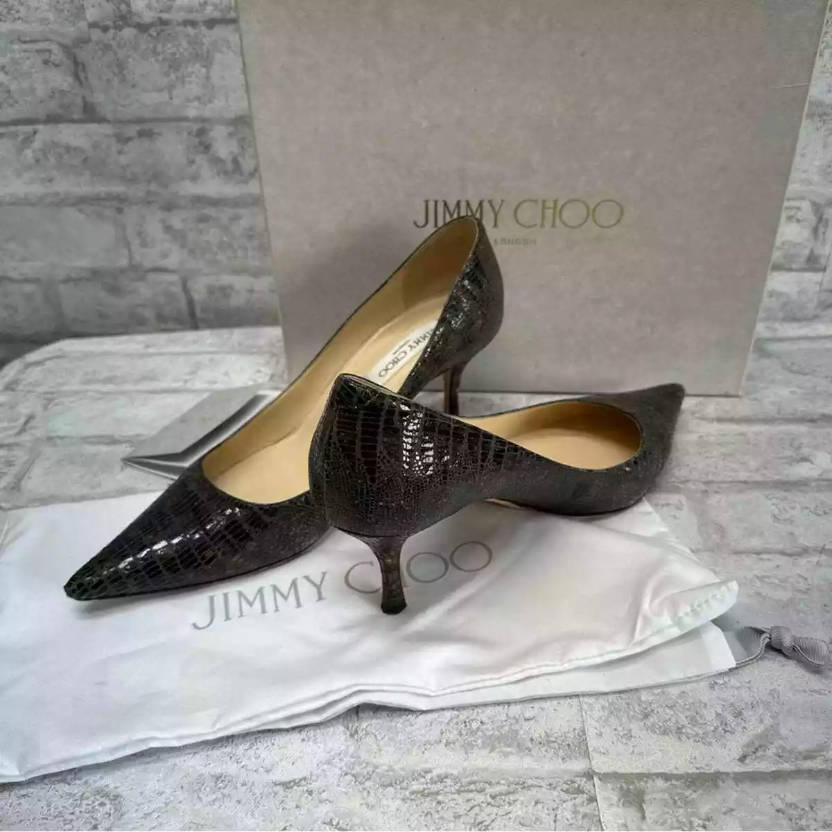 Buy Jimmy Choo Love 85 Degrade Pointed Toe Crystal Pumps | White Color  Women | AJIO LUXE