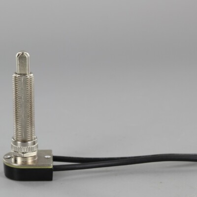 PUSH BUTTON ON-OFF NICKEL PLATED CANOPY SWITCH SINGLE POLE 1 1/2'' SHANK 915NG