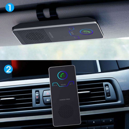 Bluetooth Manos Libres Coche Kit, Parasol Altavoz Altavoz Clip Magnético - Imagen 1 de 1