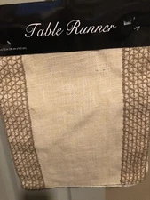 New With Tags Vatican Homes Table runner Cotton  14x72 Inches