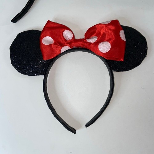 Official Disney Minnie Ears Headbands Lot - Pink and Red Bows - Picture 4 of 7
