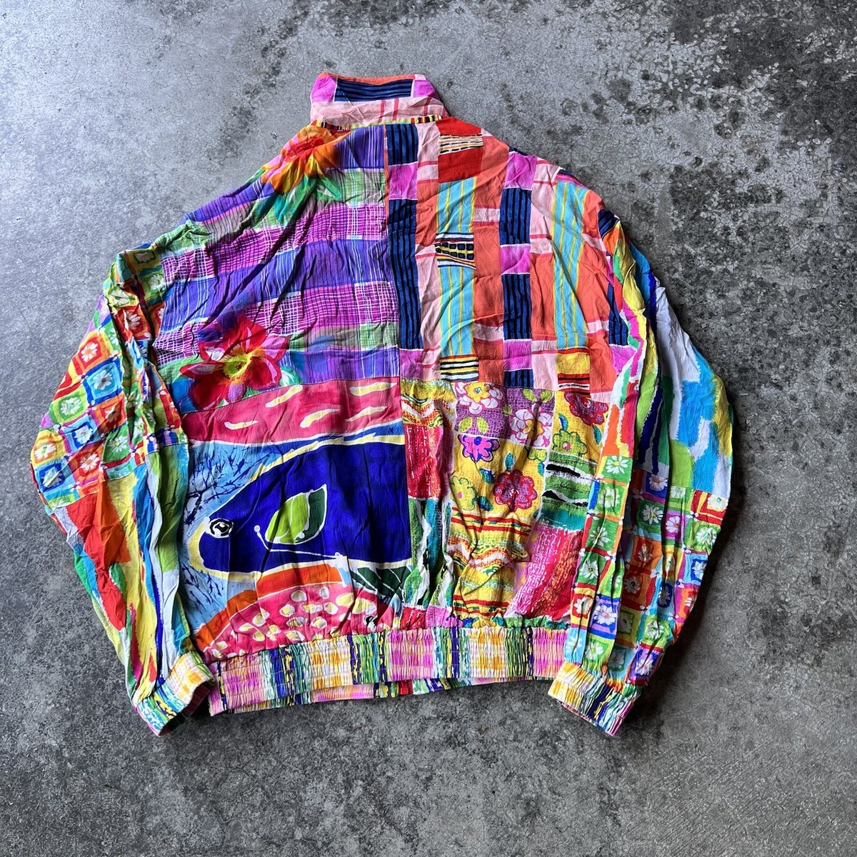 Vintage 90s Jams World Zip Up Rayon Multicolor Jacket Womens Vintage 90s Jams World Zip Up Rayon Multicolor Jacket Womens
