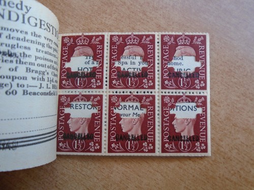 BD11 AVC Cancelado Tipo 33P Jorge VI 1937 2/- Cosido Folleto Edición 407. - Imagen 4 de 7
