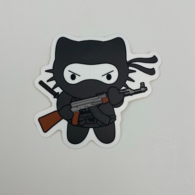 Shot Show Kitty Ninja Kitty Hello Kitty Sticker Decal New  Black