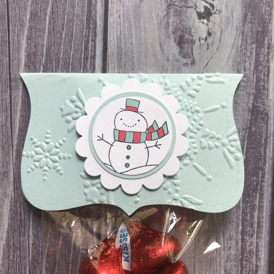Christmas Snowman Top Treat Bag Handmade Christmas Candy Bag - Image 4 of 4