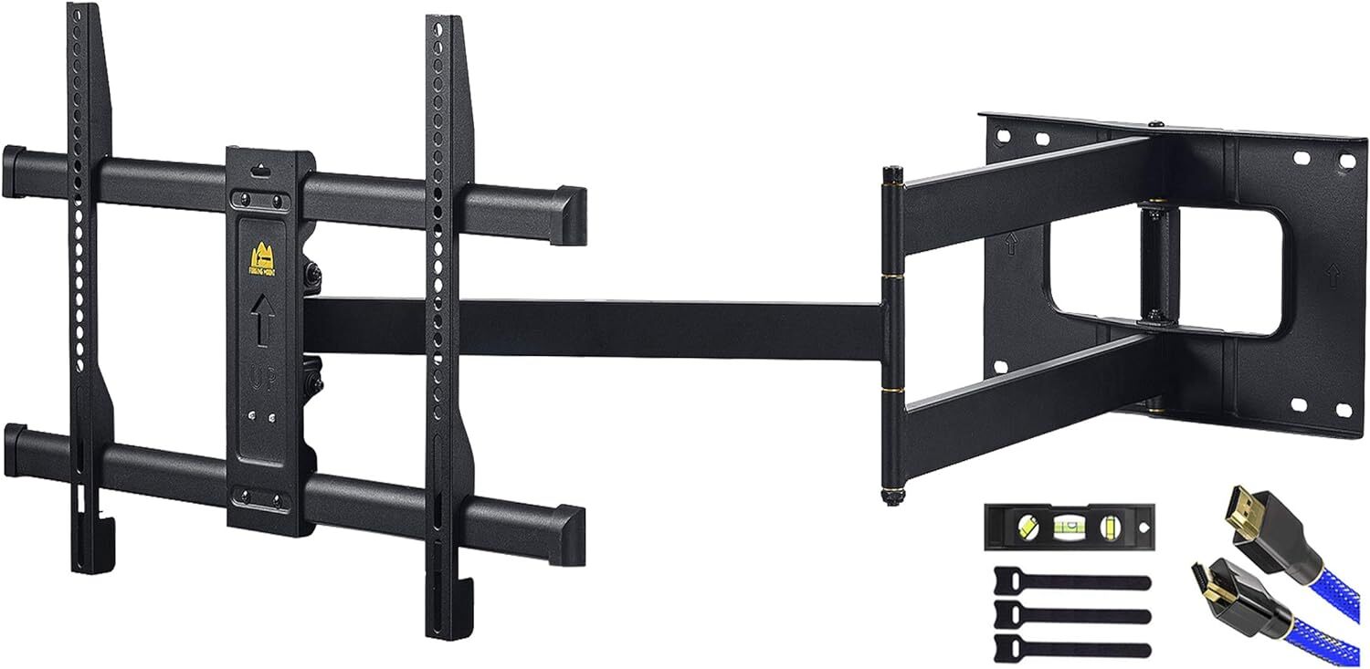 FORGING MOUNT Long Arm TV Mount Full Motion Wall Bracket with black-image