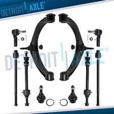 4WD 5-Lug Front Upper Control Arms Tie Rods Sway Bars for 2009-12 Dodge Ram 1500