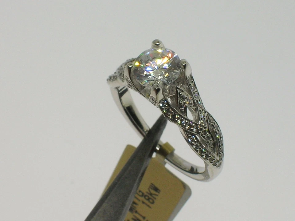 RITANI 18K GOLD MOUNTING R10115(A) 0.36CTW DIAMONDS SIZE 6.5 US-RETAIL $2,999.00 - Image 3 of 4