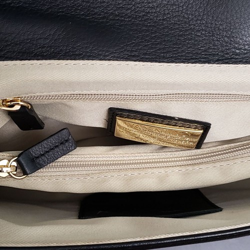Mario Valentino Alice Black Leather Chain Strap Shoulder Bag V Logo $995 - Picture 10 of 11