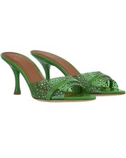 Malone Souliers Womens Julia Embellished PVC Mules 37 Green - NIB 725