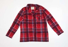 Womens Red Plaid Polyester Blend Nightshirt Size 14