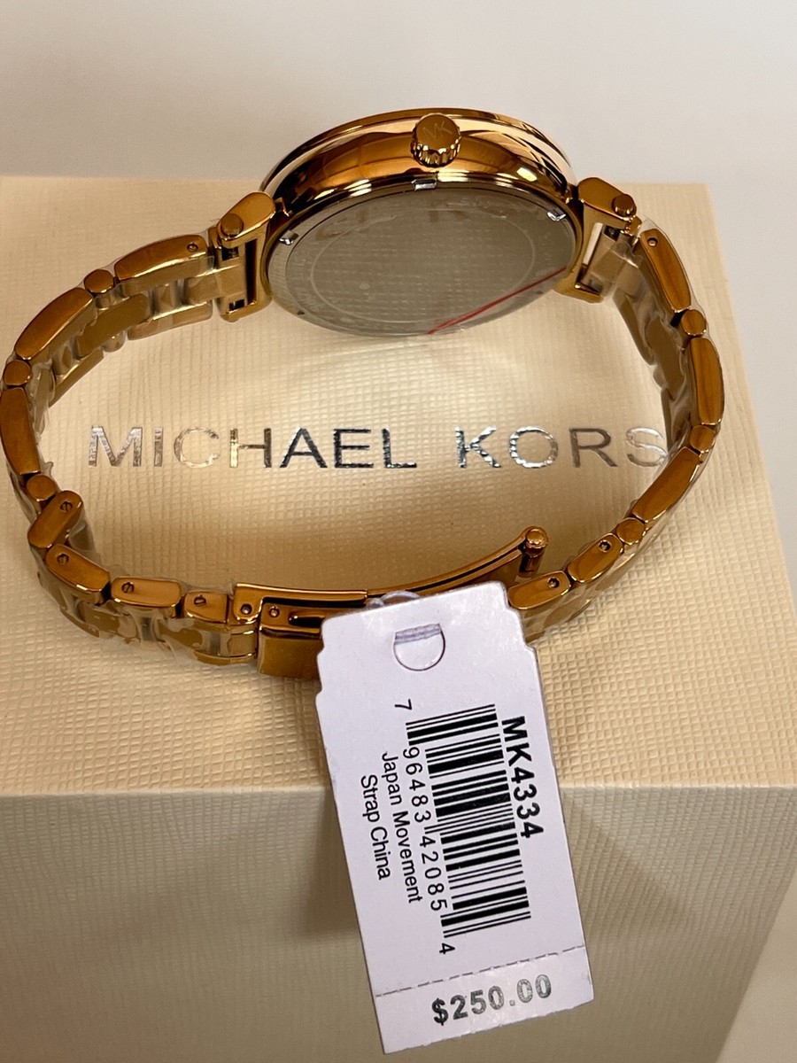 MICHAEL KORS MK4334 Sofie Gold-Tone Women's Watch BNWT Gift Box