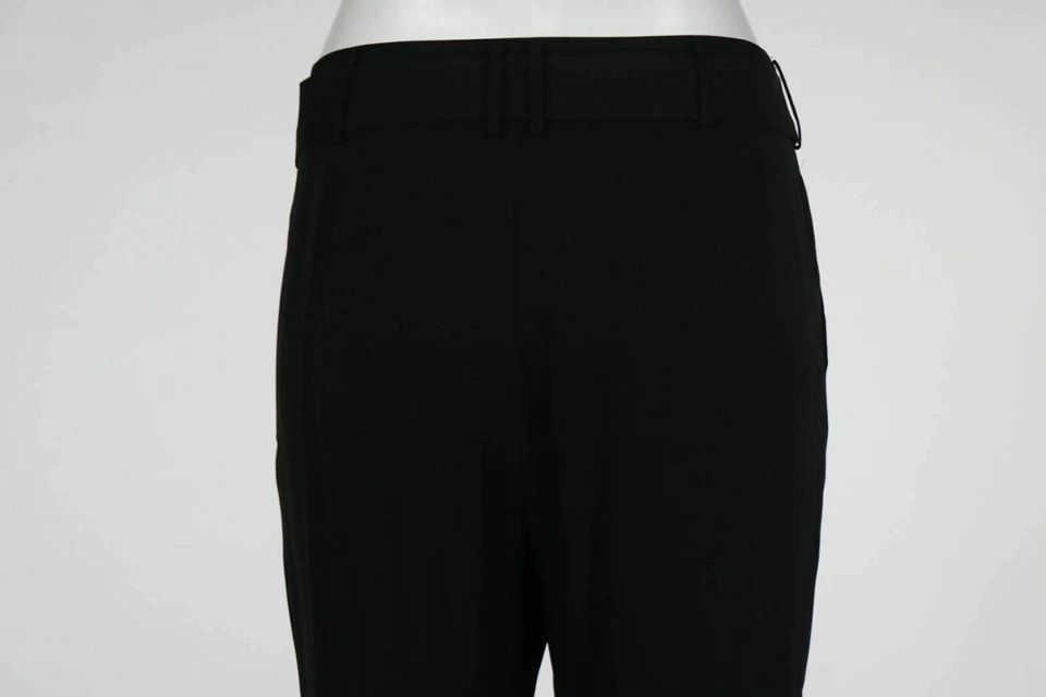 Pantalones Catherine Malandrino Talla 4 Negro Seda Tobillo Carrera Vestido Pantalones Foto 3 de 4