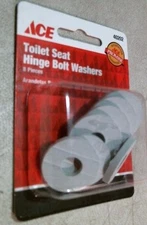 Ace 40202 Toilet Seat Hinge Bolt Washers Pkg. of 8 FREE SHIPPING
