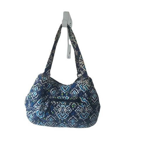 Borsa a tracolla Vera Bradley Emily motivo blu inchiostro borsa luminosa grande 13 x 9 - Foto 5 di 7