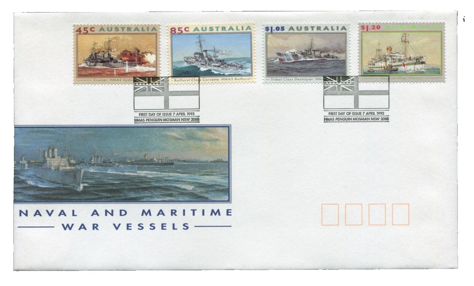 Militar e guerra Envelopes de Primeiro Dia de Selos australianos