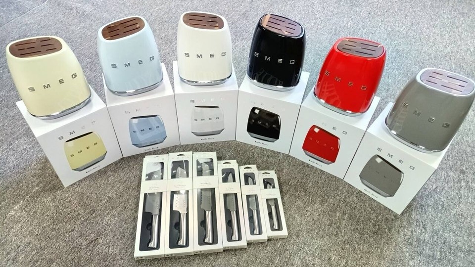 SMEG knife set, kitchen knife, steel knives, white color eBay