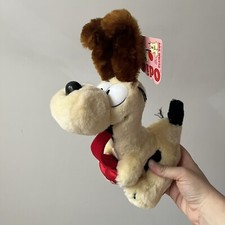 Vintage 80s Odie Plush w/ Urf Valentine Heart Dakin Stuffed Animal Garfield Dog