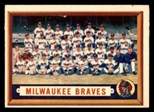 1957 Topps Baseball #114 Milwaukee Braves EX/MT *e1