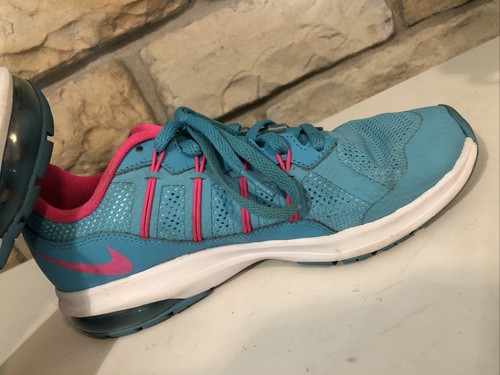 Usado en excelente estado! Nike Air Max Dynasty 5.5Y 7 Mujer Gamma Azul-Rosa Explosión-Blanco 820270-401 - Imagen 3 de 9