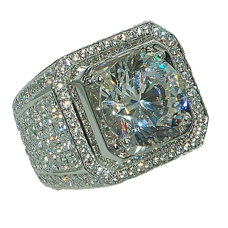 Cubic Zirconia anillos de bronce para hombres