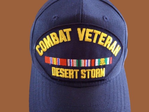 DESERT STORM COMBAT VETERAN HAT OFFICIAL U.S MILITARY BALL CAP U.S.A MADE - Picture 2 of 10