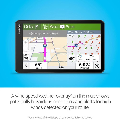 ✅NEW GARMIN dēzl OTR720 GPS Truck Navigator with 7" Display (Model 010-02924-00) - Picture 10 of 12