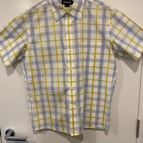 DRIZA-BONE Men's Short Sleeve Check Shirt - EUC - Size L - Picture 2 of 7