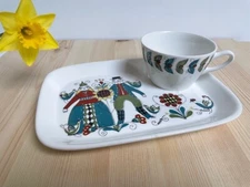 Figgjo Flint Saga TV set, Breakfast Set Plate And Coffee / Tea Cup *Rare* Norway