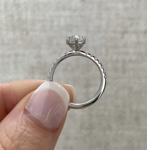 1.50Ct Heart Cut Moissanite Prong Ring Valentine's Day Gift 10K Solid White Gold - Bild 7 von 15