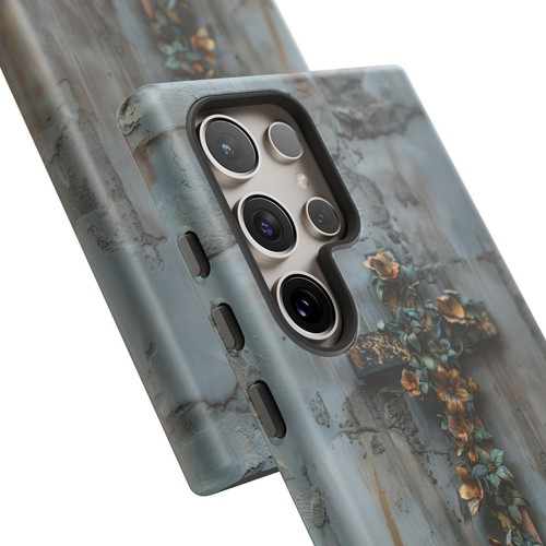 Cross Floral Vines Gray Phone Case for iPhone, Samsung Galaxy, Pixel - 第 148/240 張圖片