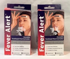 Lot of 2 NEW Fever Alert Reusable Forehead Thermometer Strip