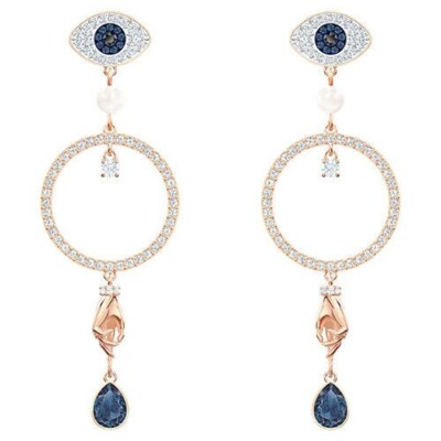 Original Swarovski Kristall Evil Eye Symbolic Creolen Ohrringe 5500642
