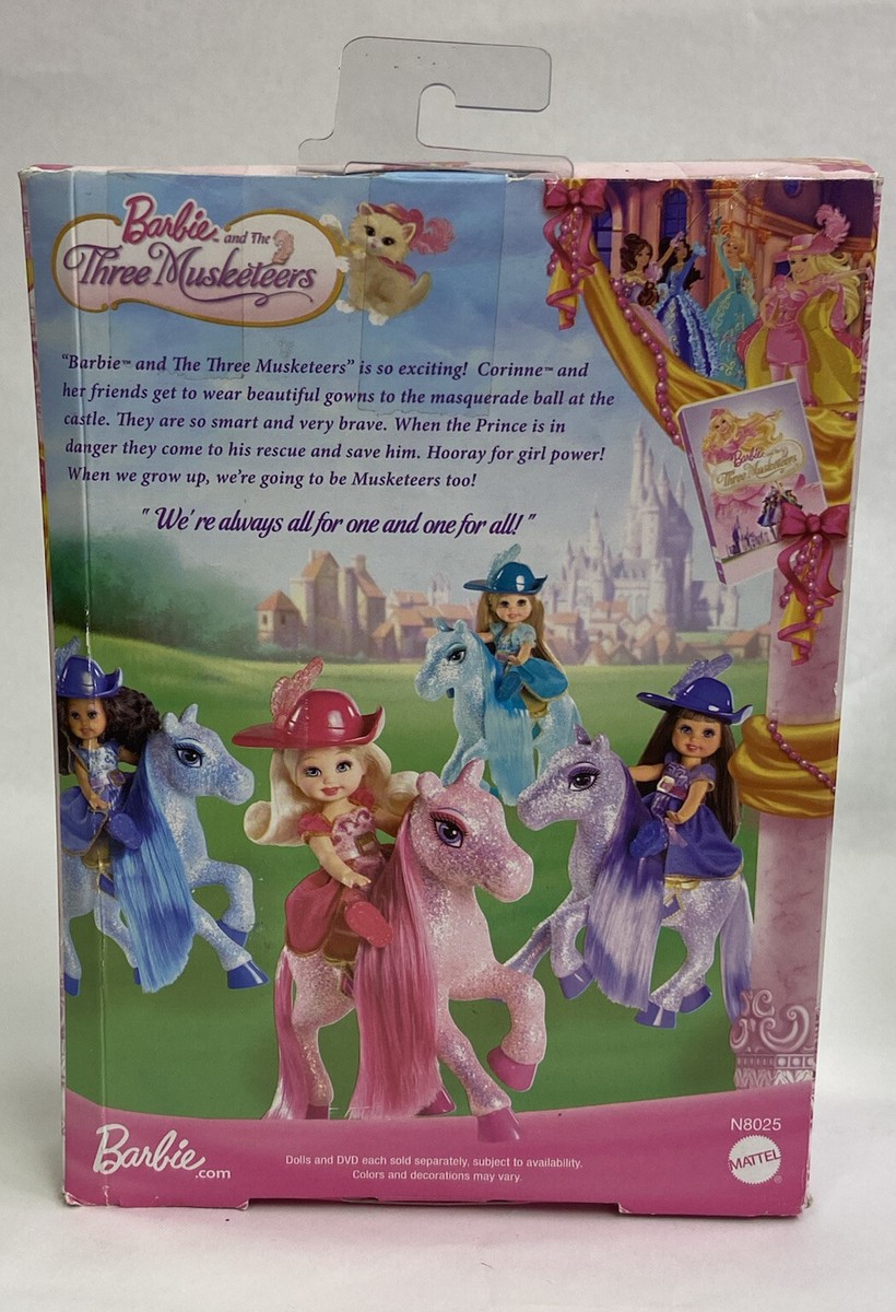 RARE 2008 Barbie the Three Musketeers ARAMANIA KELLY SPARKLE  PONY_N8025_NRFB