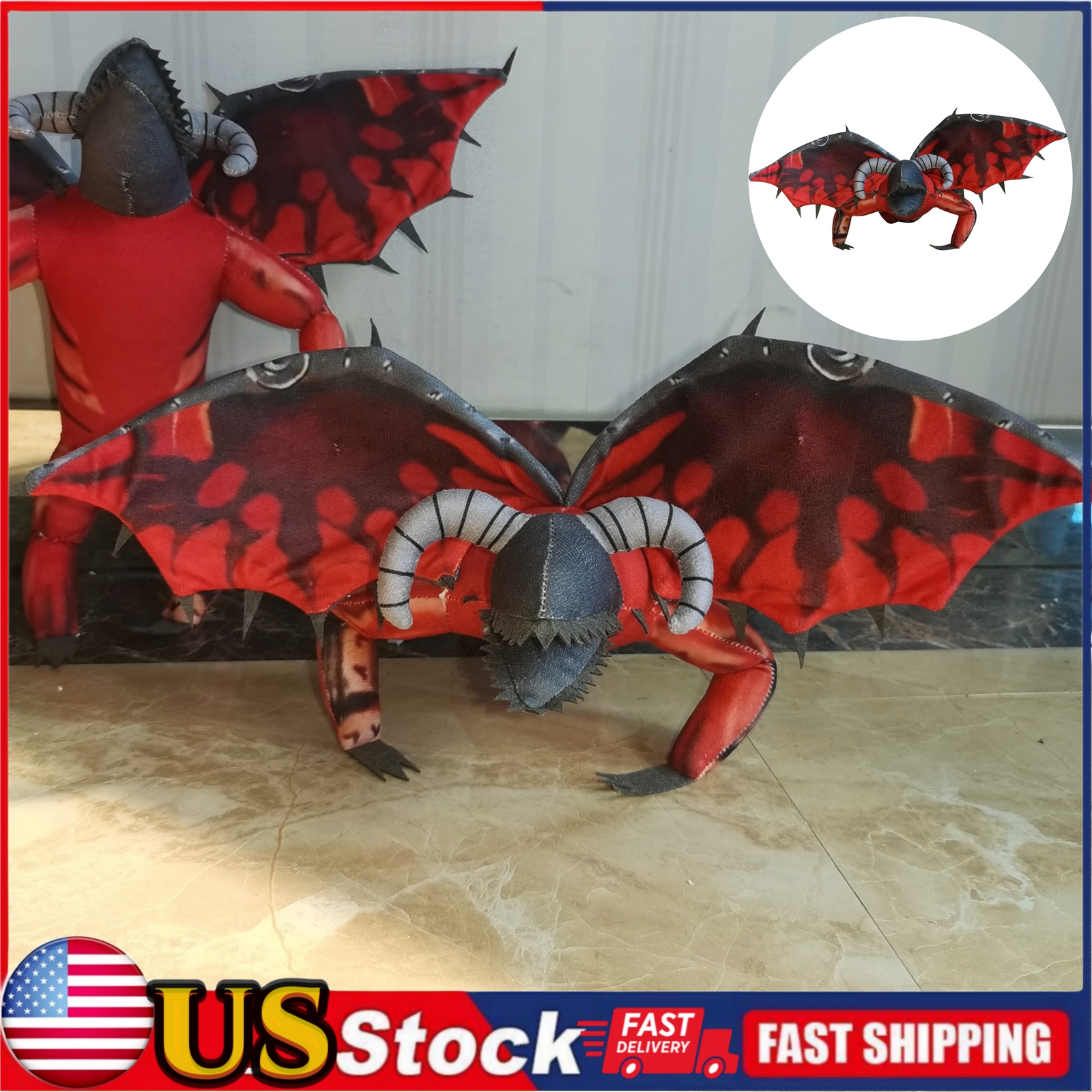 Skibidi Toilet Titan Dragon Plush Stuffed Toy Gift for Kids