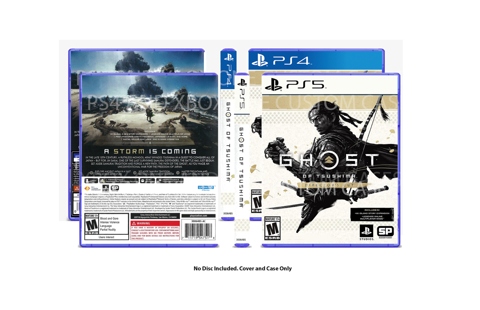 CASE REPLACEMENT NO DISC Ghost of Tsushima PS4 SEE DESCRIPTION