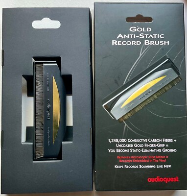 AudioQuest Gold Anti-Static Record Brush - New - Open Box - Authorized Dealer