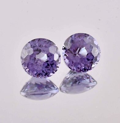 1 Pair 8 x 8 MM Flawless Natural Color Change Alexandrite Gems GIT Certified