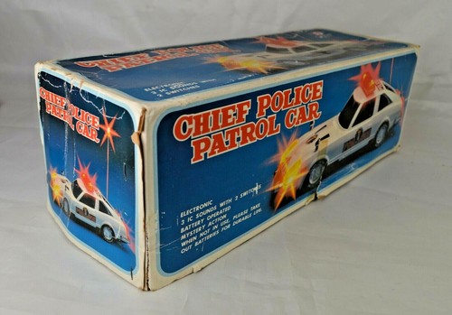 Son Ai Toys Taiwan Bat Op Datsun Z Car Police Car 13 3/4" Long Very Good W/Box - 第 10/12 張圖片